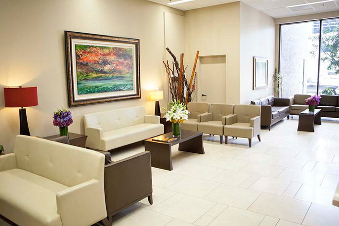 Webby Hills Cancer  Center building lobby