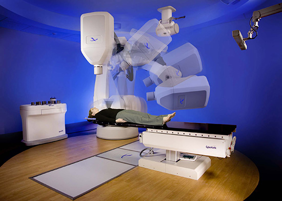 Patient receiving radiation therapy